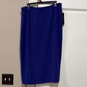 Kasper Deep Blue Pencil Skirt